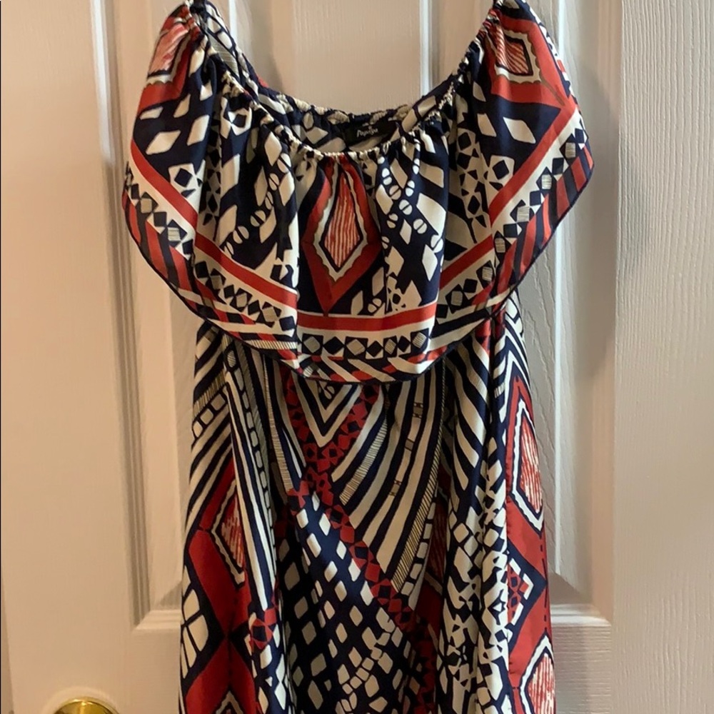 Strapless tribe maxi dress